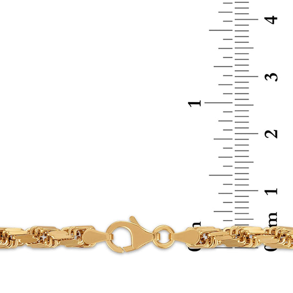 14KT Yellow Gold 22-inch 4MM Diamond-Cut Rope Chain