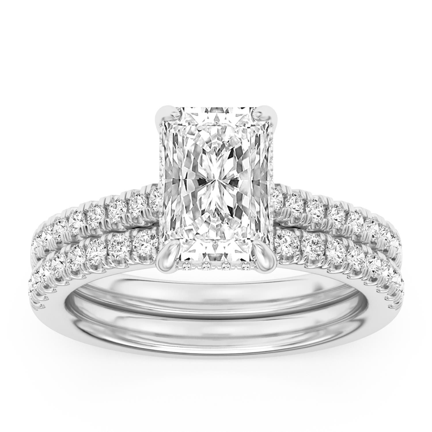 Signature EcoLove 2-1/10 CTW 100 Facet Centurion Lab Grown Diamond Bridal Set in Platinum