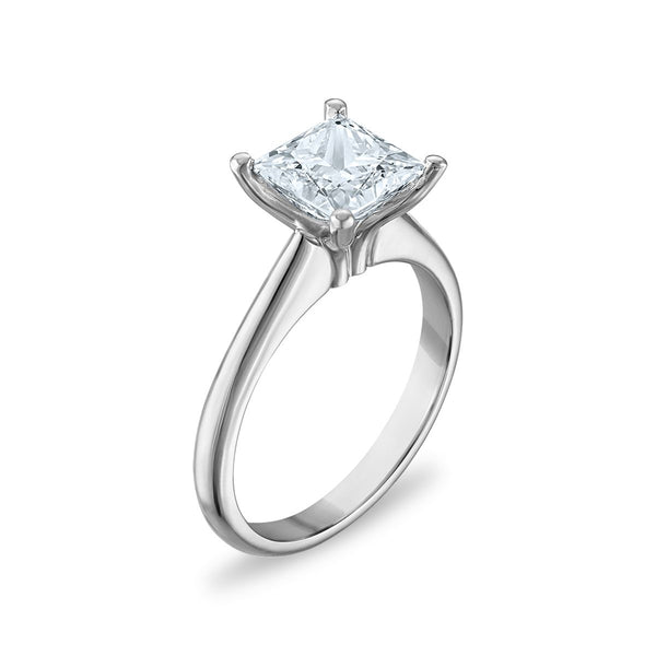 Signature Certificate 8X EcoLove 2 CTW Lab Grown Diamond Solitaire Engagement Ring in 14KT White Gold