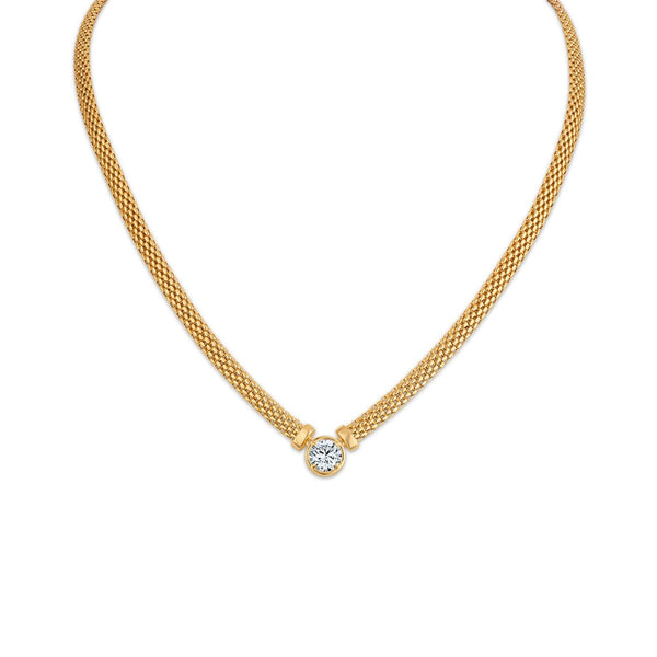 EcoLove 1-1/4 CTW Lab Grown Diamond 18-inch Necklace in 18KT Yellow Gold Plated Sterling Silver