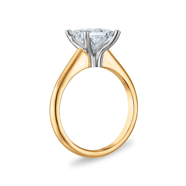 Signature Certificate 8X EcoLove 2 CTW Princess Cut Lab Grown Diamond Solitaire Engagement Ring in 14KT Yellow Gold