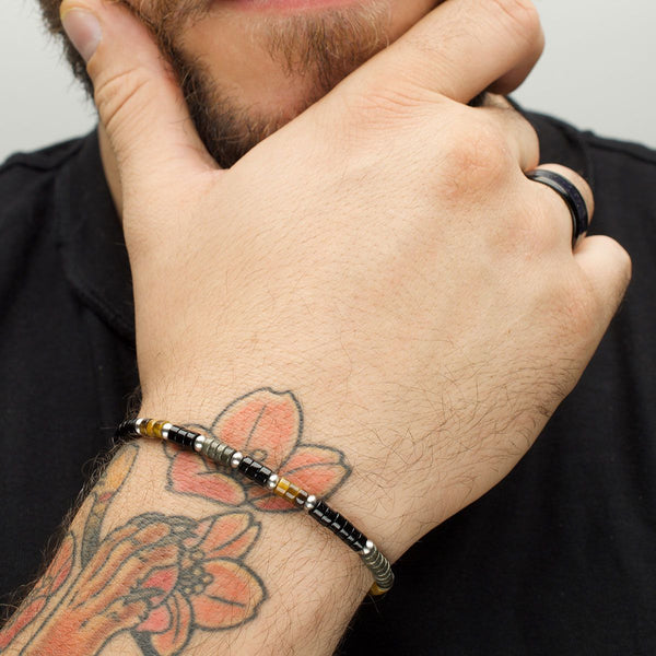 Inox Pyro Sentinel Heishi Bead Bracelet