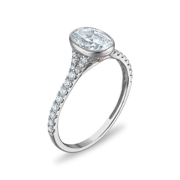 LoveSong EcoLove 1 CTW Lab Grown Diamond Bezel Engagement Ring in 10KT White Gold
