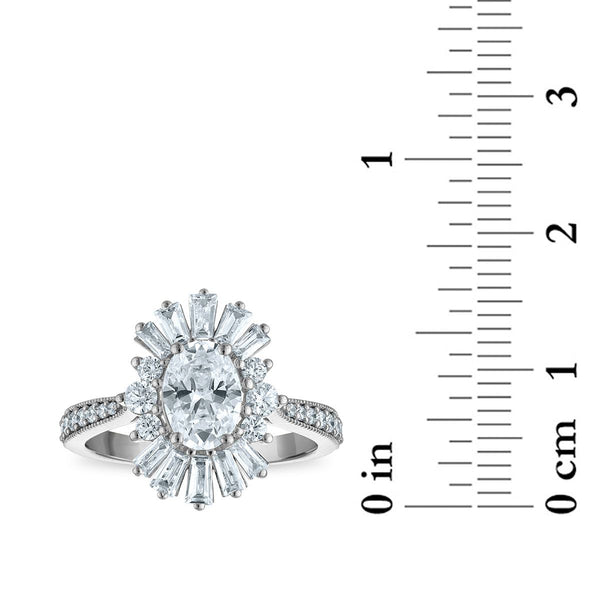 EcoLove 2 CTW Lab Grown Diamond Ballerina Ring in 10KT White Gold