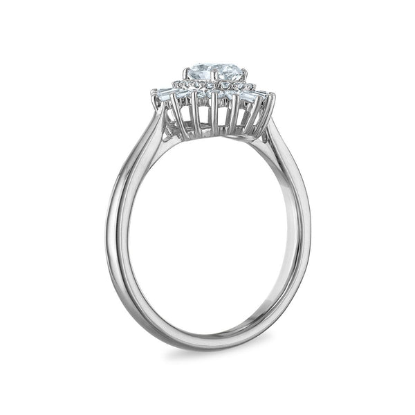 EcoLove 1 CTW Lab Grown Diamond Ballerina Ring in 10KT White Gold