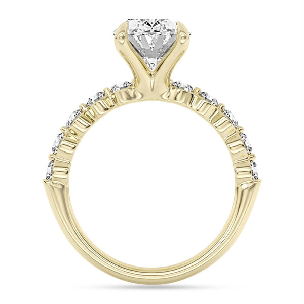 Signature EcoLove Diamond Dreams 4-1/3 CTW 100 Facet Centurion Lab Grown Diamond Bridal Set in 18KT Yellow Gold