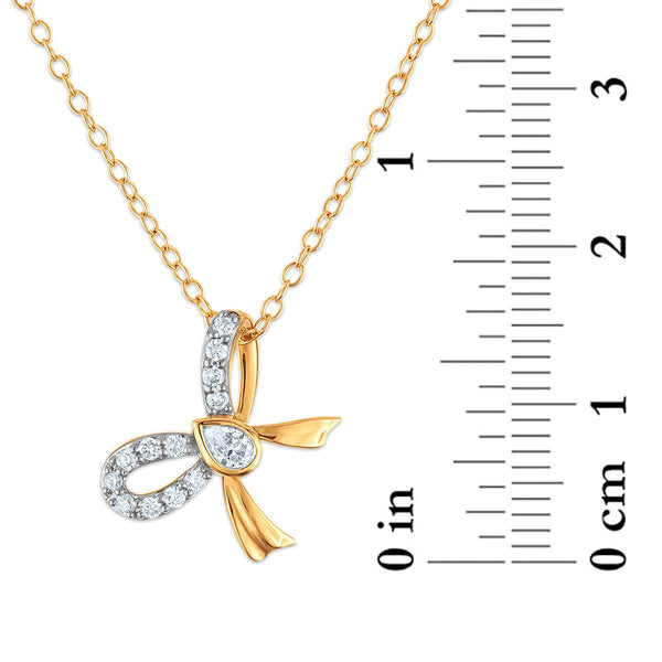 EcoLove 1/4 CTW Lab Grown Diamond Fashion 18-inch Pendant in 18KT Gold Vermeil