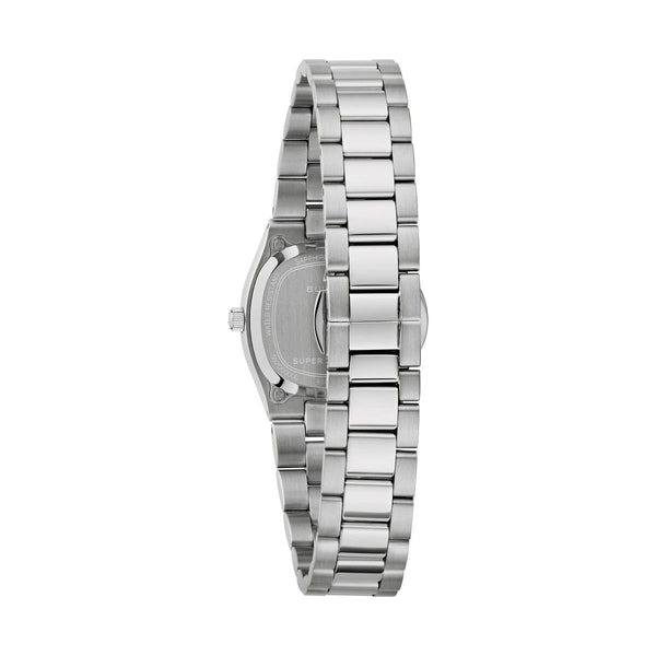 Bulova with 25X25 MM Red Round Dial Stainless Steel Watch Band; 96L354 Super Seville Mini