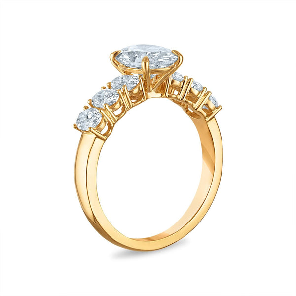 Signature EcoLove 4 CTW Lab Grown Diamond Bridal Set in 14KT Yellow Gold