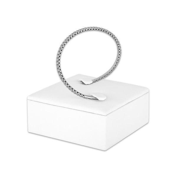 EcoLove 1 CTW Diamond Flexi Bangle Bracelet in Sterling Silver