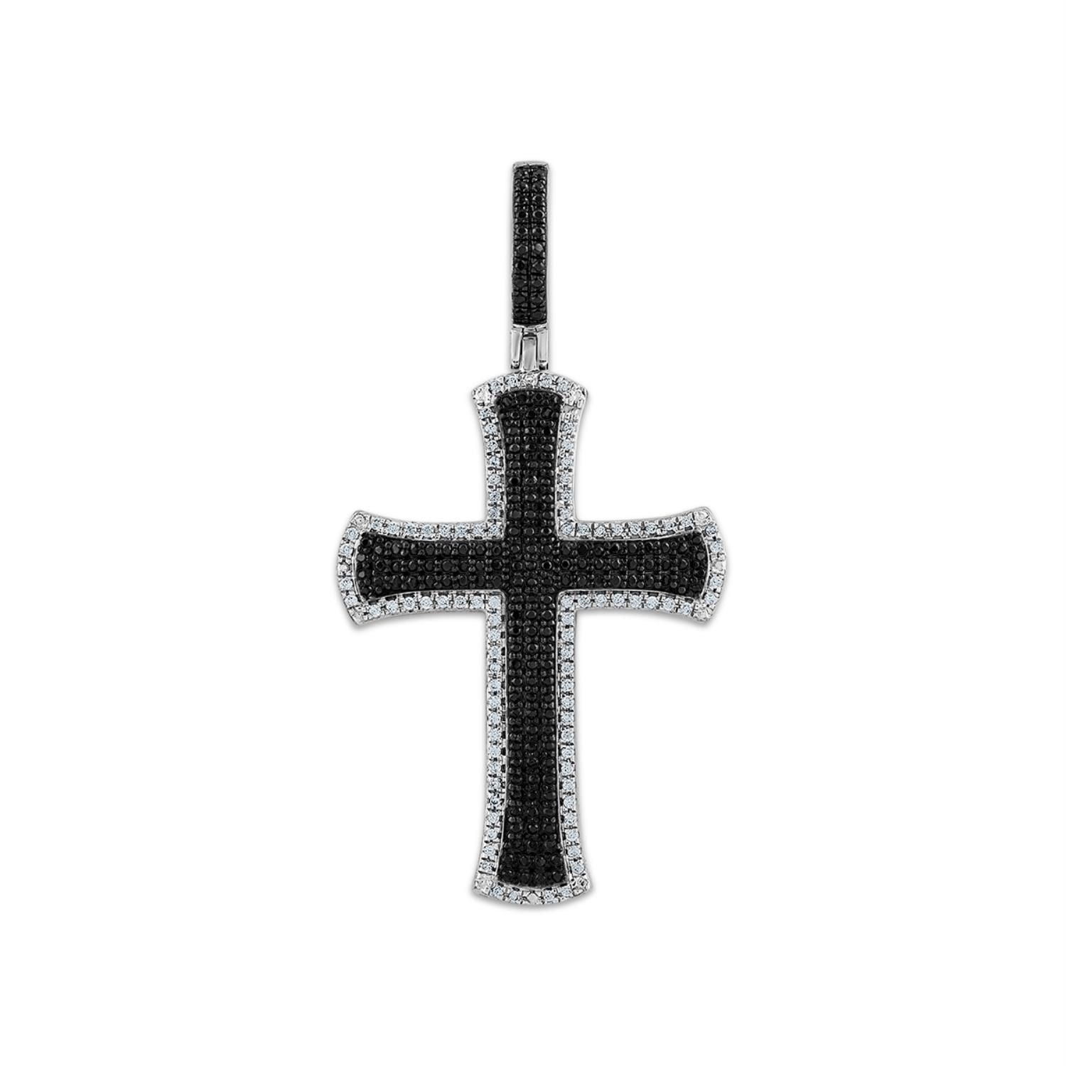 Titán by Adrian Gonzalez 3/4 CTW Natural Diamond Cross Pendant. Chain Not Included.