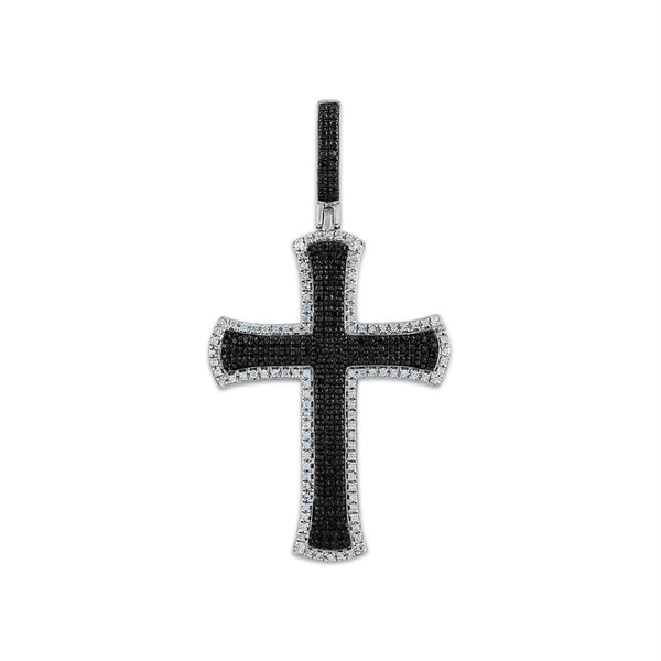 Titán Collection 3/4 CTW Natural Diamond Cross Pendant. Chain Not Included.