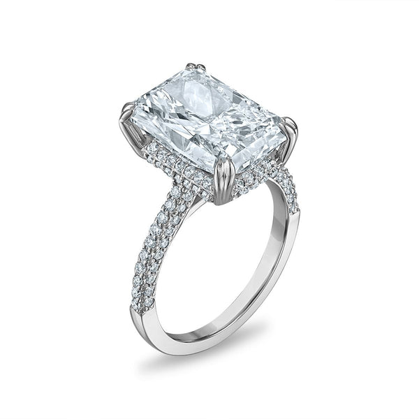 Signature EcoLove Diamond Dreams 8-3/4 CTW Lab Grown Diamond Radiant Engagement Ring in 14KT White Gold