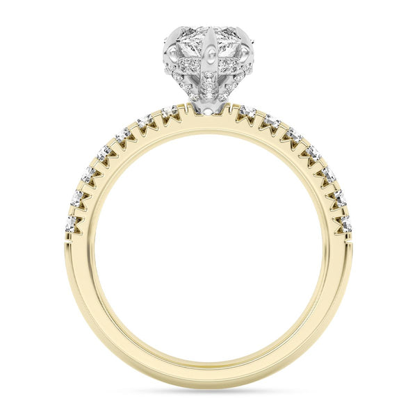 Signature EcoLove Diamond Dreams 3-1/3 CTW 100 Facet Centurion Lab Grown Diamond Bridal Set in 18KT Yellow Gold