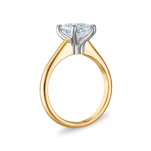 Signature Certificate 8X EcoLove 2 CTW Oval Lab Grown Diamond Solitaire Engagement Ring in 14KT Yellow Gold