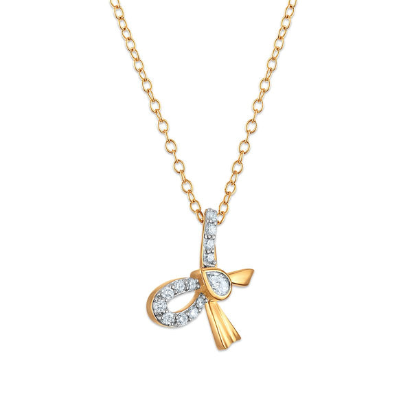 EcoLove 1/4 CTW Lab Grown Diamond Fashion 18-inch Pendant in 18KT Gold Vermeil