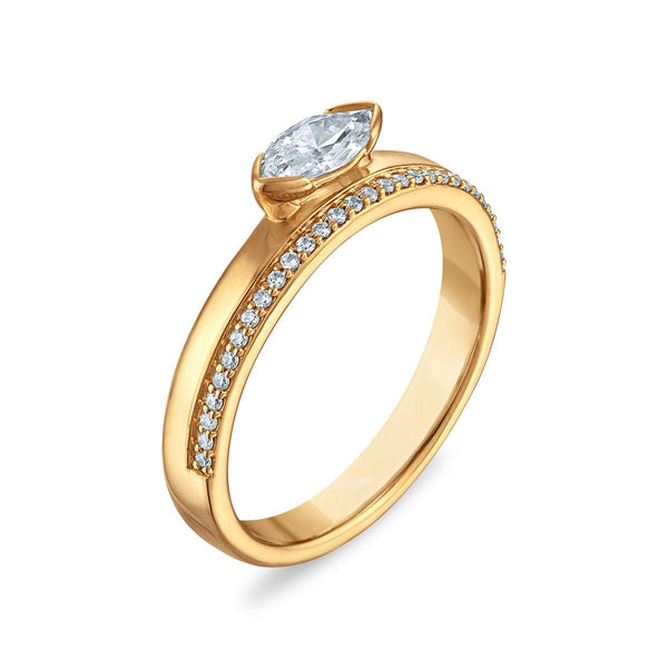 LoveSong EcoLove 1/2 CTW Lab Grown Diamond Fashion Ring in 18KT Gold Vermeil