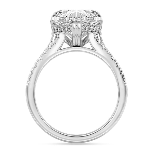 Signature EcoLove Diamond Dreams 4 CTW 100 Facet Centurion Lab Grown Diamond Bridal Set in Platinum