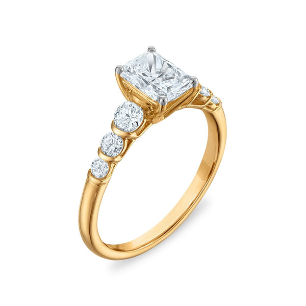 Red Hot Deal 1-1/2 CTW Lab Grown Diamond Engagement Radiant Cut Ring in 10KT Yellow Gold