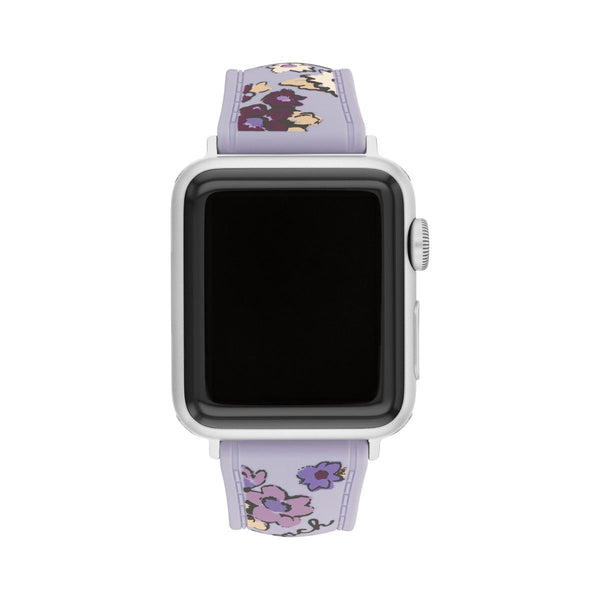 Coach Flower Design Silicone Apple Watch Strap Only. Fits 38MM/40MM/41MM. 14700293.