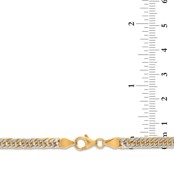 14KT Two-Tone Gold 22-inch 4.6MM Triple Curb Chain