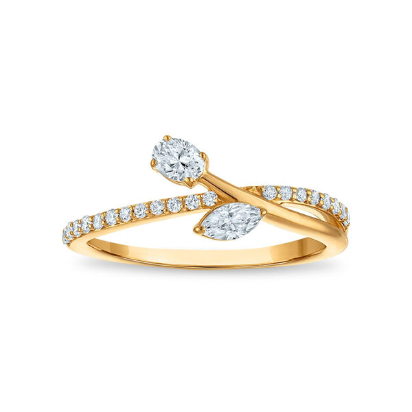 LoveSong EcoLove 3/8 CTW Lab Grown Diamond Fashion Ring in 18KT Gold Vermeil