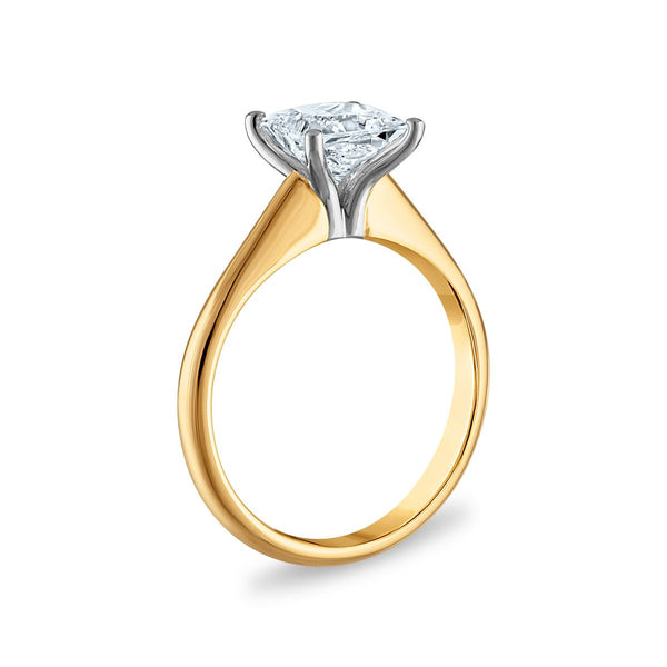 Signature Certificate 8X EcoLove 1 1/2 CTW Princess Cut Lab Grown Diamond Solitaire Engagement Ring in 14KT Yellow Gold