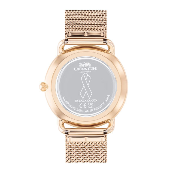 Coach Elliot 36X36 MM Blush Round Dial Stainless Steel Bracelet. 14504212