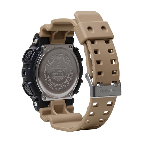 G-Shock with 55X51 MM Black Round Dial Resin Band Strap; GA110TU-1A5