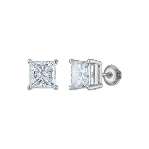 EcoLove 5 CTW Diamond Stud Earrings in 10KT White Gold
