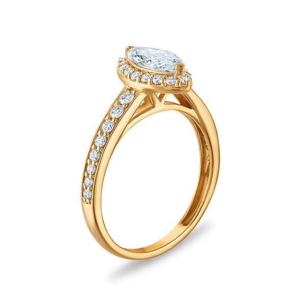 EcoLove 1-1/2 CTW Lab Grown Diamond Wedding Trio Set in 10KT Yellow Gold