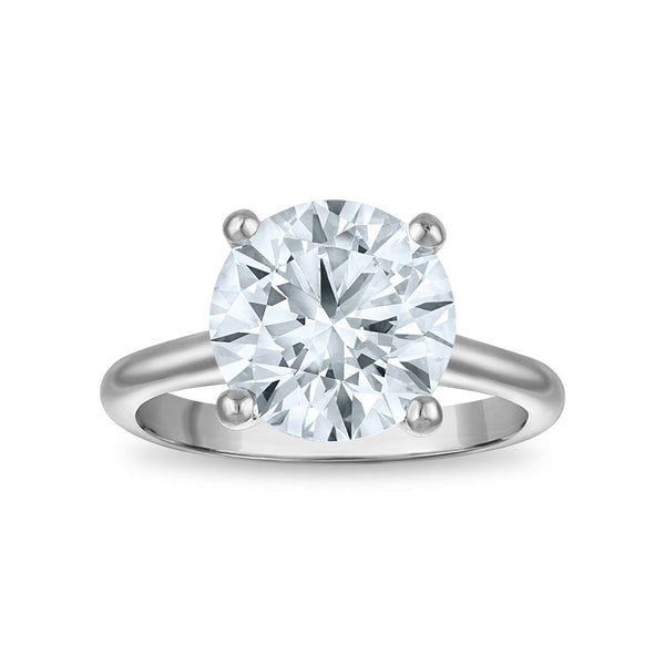 Signature Certificate 8X EcoLove 4 CTW Lab Grown Diamond Solitaire Engagement Ring in 14KT White Gold