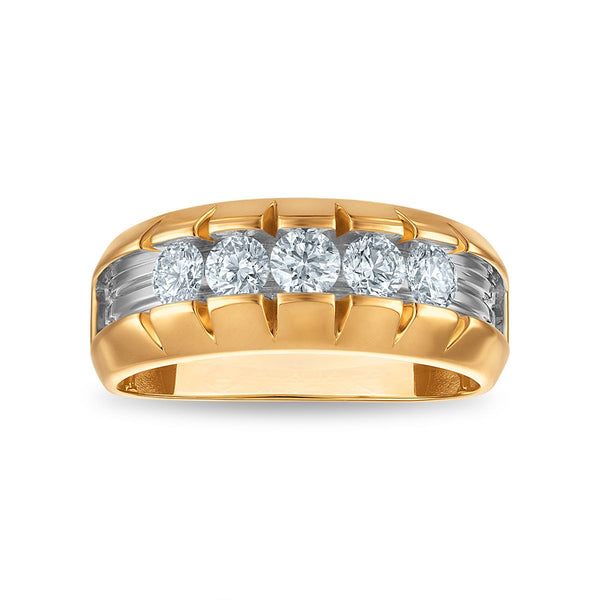 Signature EcoLove 1 CTW Lab Grown Diamond Wedding Ring in 14KT Yellow Gold