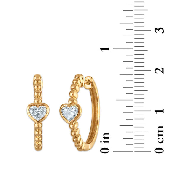 EcoLove 1/2 CTW Lab Grown Diamond Hoop Earrings in 18KT Gold Vermeil