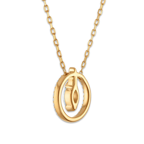LoveSong EcoLove 1/4 CTW Lab Grown Diamond Circle 18-inch Necklace in 18KT Gold Vermeil