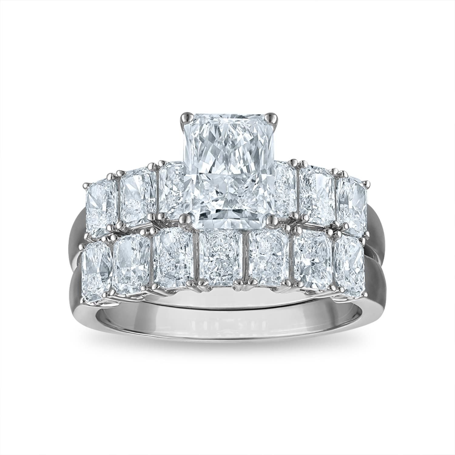 Signature EcoLove 4 CTW Lab Grown Diamond Bridal Set in 14KT White Gold