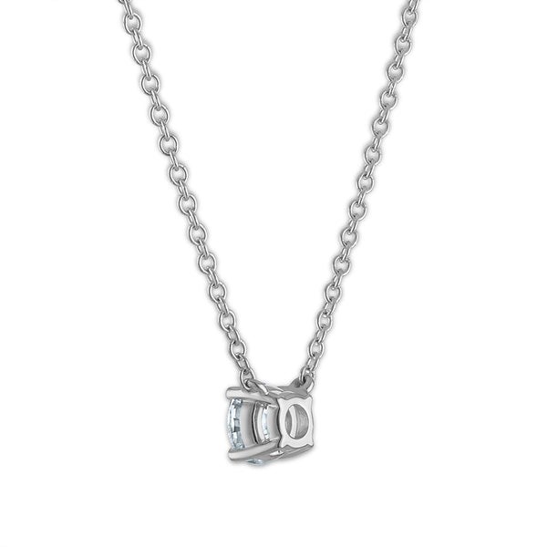 EcoLove 1/2 CTW Lab Grown Diamond Solitaire 18-inch Necklace in Sterling Silver