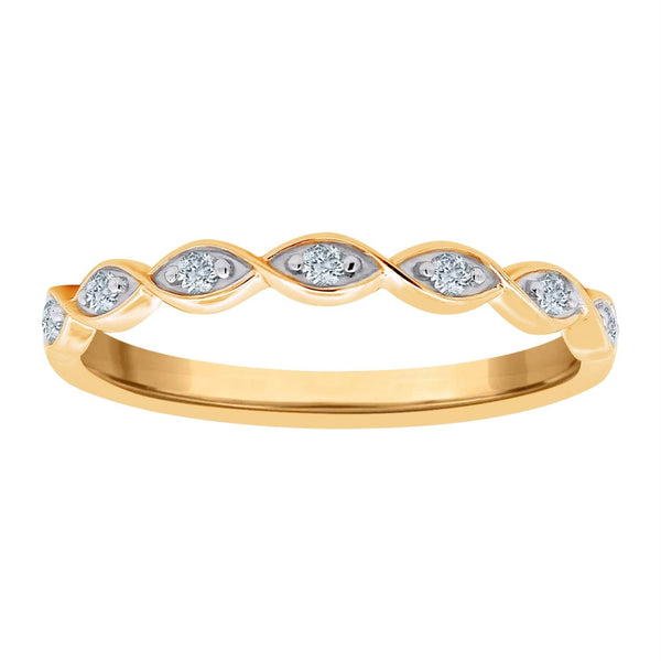 EcoLove 1/10 CTW Lab Grown Diamond Anniversary Ring in 10KT Yellow Gold