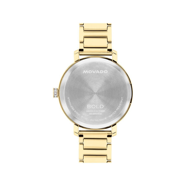 Movado BOLD Evolution 2.0 Crystal Bezel Goldtone. 3601225