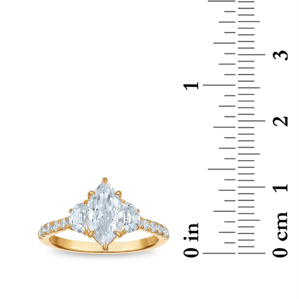 Signature EcoLove 1 CTW Lab Grown Diamond Anniversary Ring in 14KT Yellow Gold