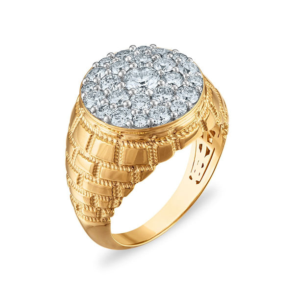 EcoLove 2 CTW Lab Grown Diamond Cluster Ring in 10KT Yellow Gold