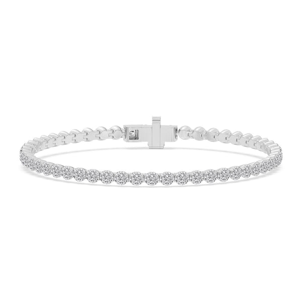 Signature EcoLove 5 CTW Lab Grown Diamond 7-inch Tennis Bracelet in 14KT White Gold