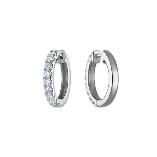 EcoLove 1 CTW Diamond Hoop Earrings in Sterling Silver