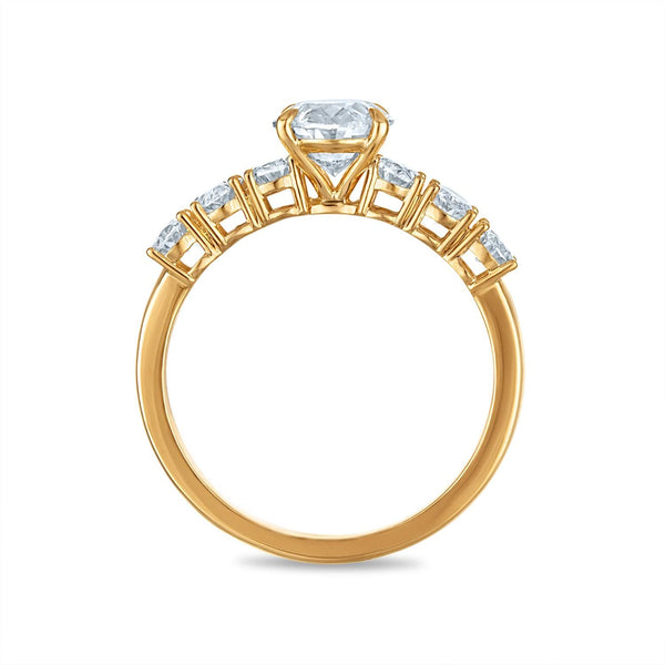 Signature EcoLove 4 CTW Lab Grown Diamond Bridal Set in 14KT Yellow Gold