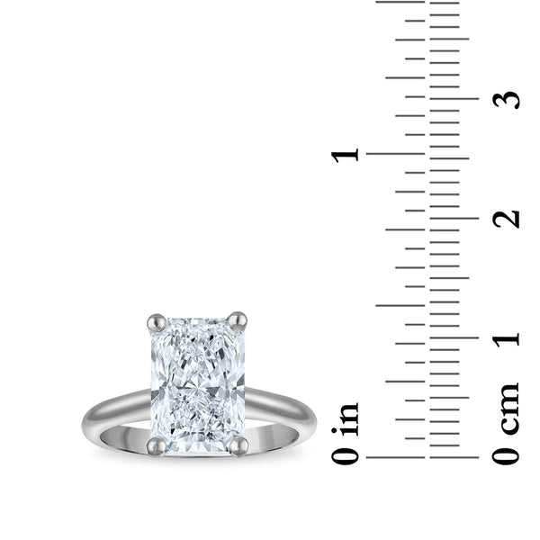 Signature Certificate 8X EcoLove 4 CTW Lab Grown Diamond Solitaire Engagement Ring in 14KT White Gold