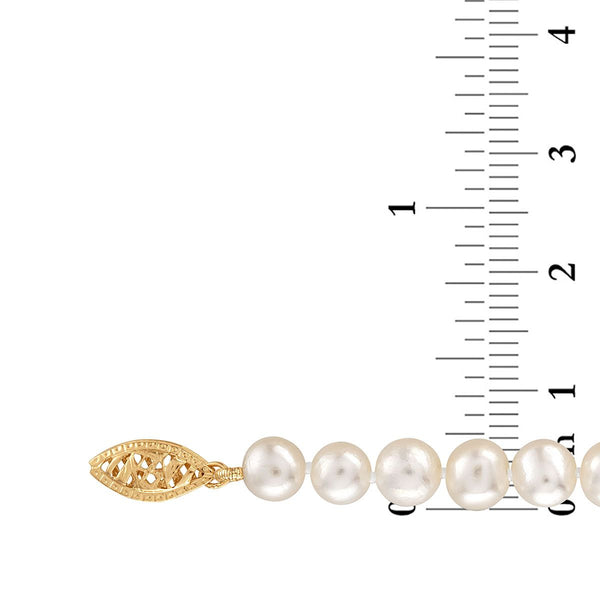 5MM Pearl Strand 18-inch Necklace in 14KT Yellow Gold