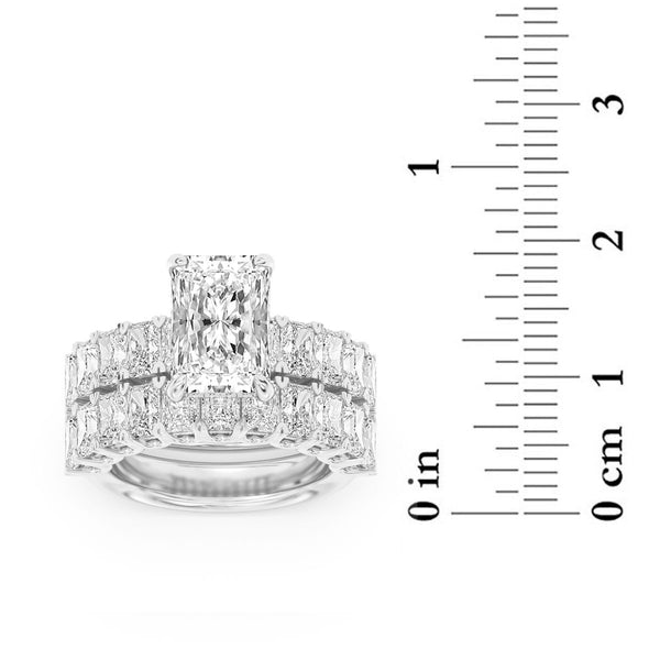 Signature EcoLove Diamond Dreams 8-1/3 CTW 100 Facet Centurion Lab Grown Diamond Bridal Set in Platinum