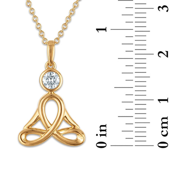 EcoLove 1/5 CTW Lab Grown Diamond 18-inch Pendant in Yellow Gold Plated Sterling Silver