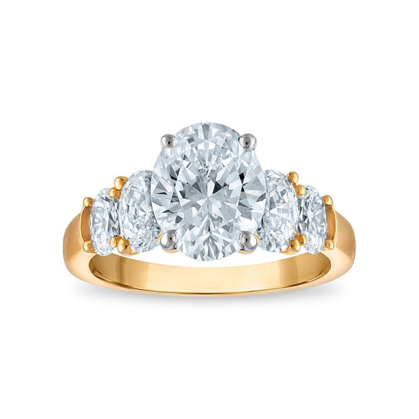 Signature EcoLove 4 1/2 CTW Lab Grown Diamond Engagement Oval Ring in 14KT Yellow Gold