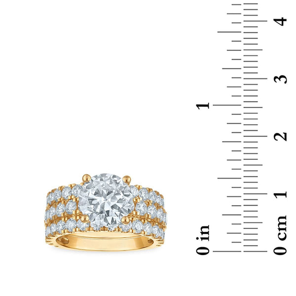 Signature EcoLove 5-1/3 CTW Lab Grown Diamond Bridal Set in 14KT Yellow Gold